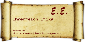 Ehrenreich Erika névjegykártya